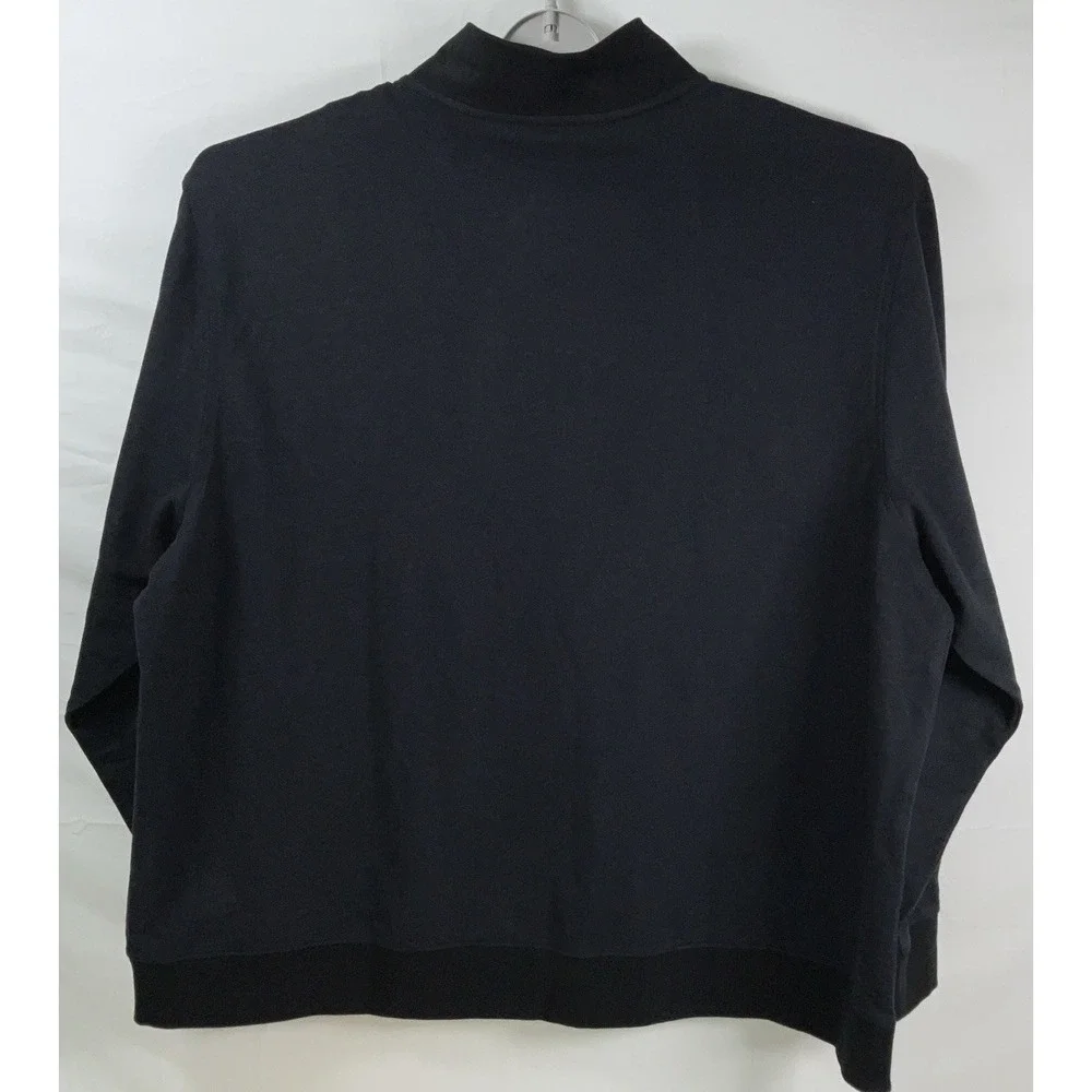 NWT Men's Van Heusen Big & Tall Mock Neck Quarter Zip Twill Sweater Ice Blue 3XL